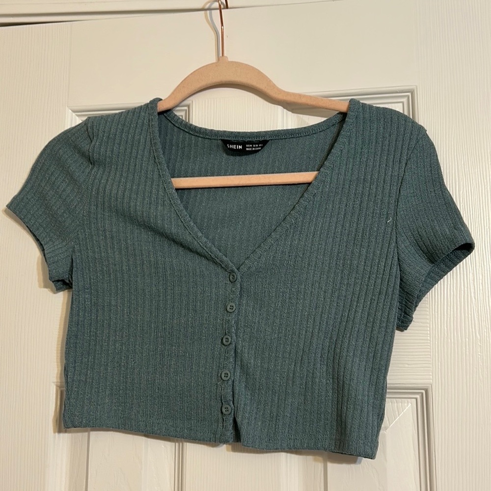 Green Crop Top